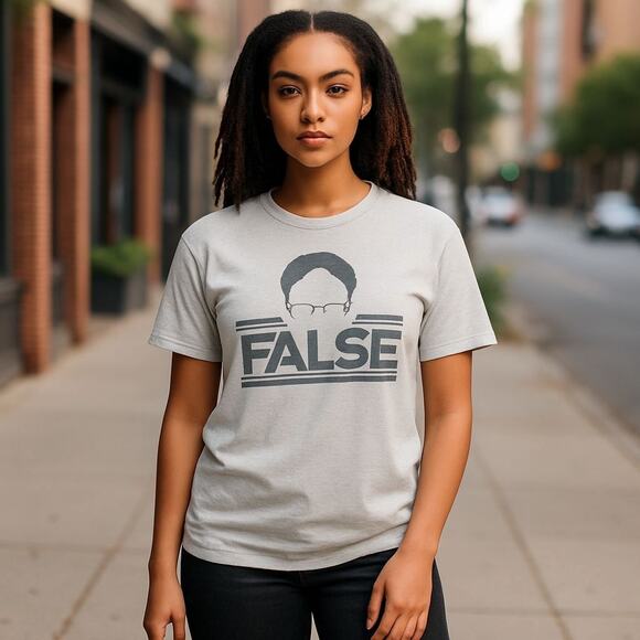 Dwight Schrute  False t shirt from the office. Size M Ripple Junction preowned - Picture 1 of 8
